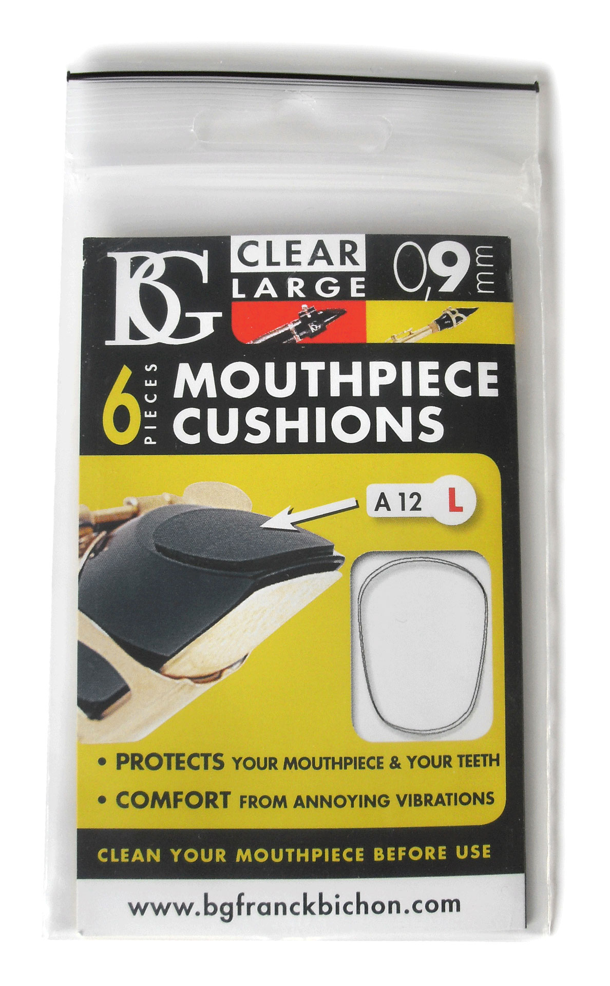 BG-Bißplatten A12L 0,9 mm, transparent, groß