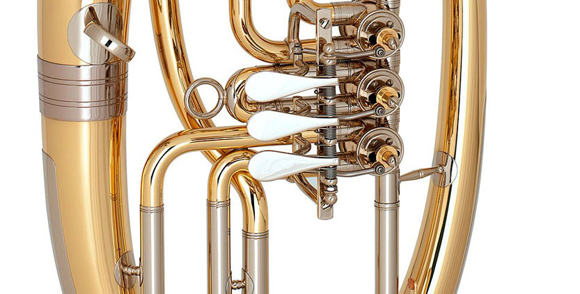 Tenorhörner mit Drehventilen (ovale Bauart) Tenorhörner mit Drehventilen (ovale Bauart)