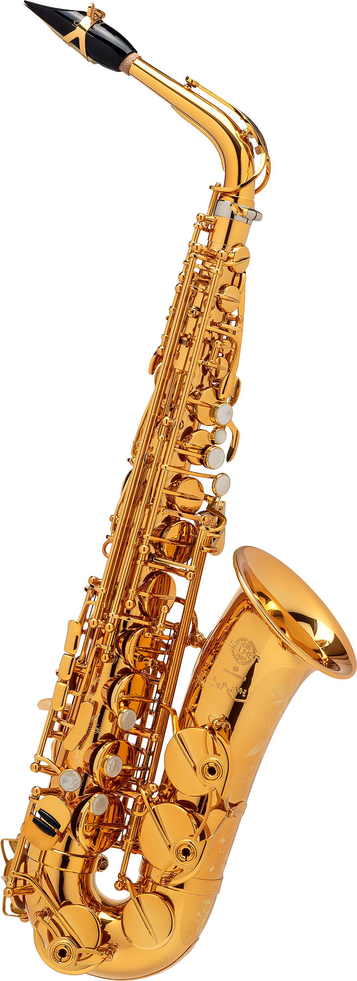 SELMER-Altsaxophon-SUPREME-vergoldet-mit-Gravur