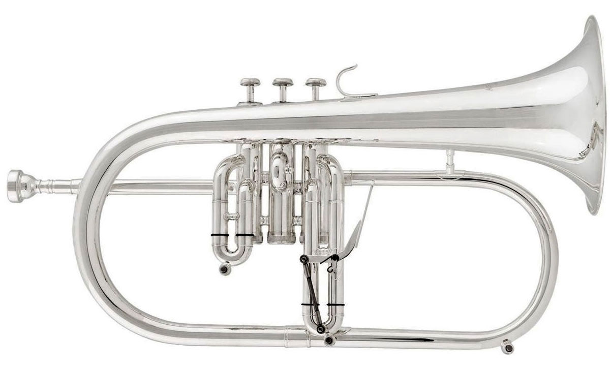 aS-Flügelhorn AFH-655S, versilbert