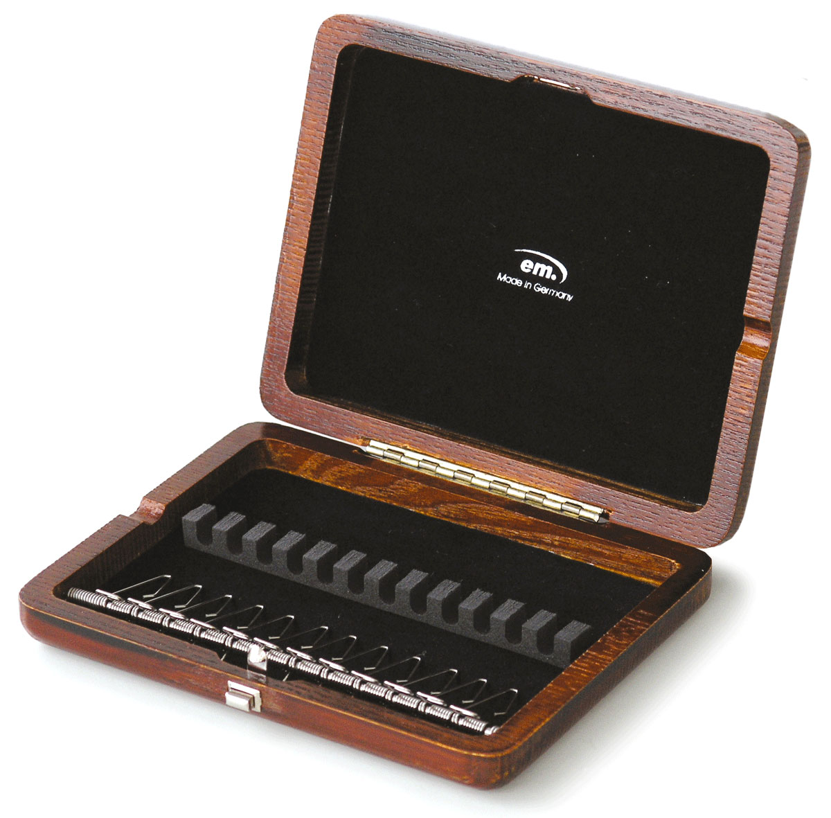 aS-Blattetui-Samt-gef-Oboe-12-Rohre-mahagoni aS-Blattetui Samt gef. Oboe, 12 Rohre, mahagoni