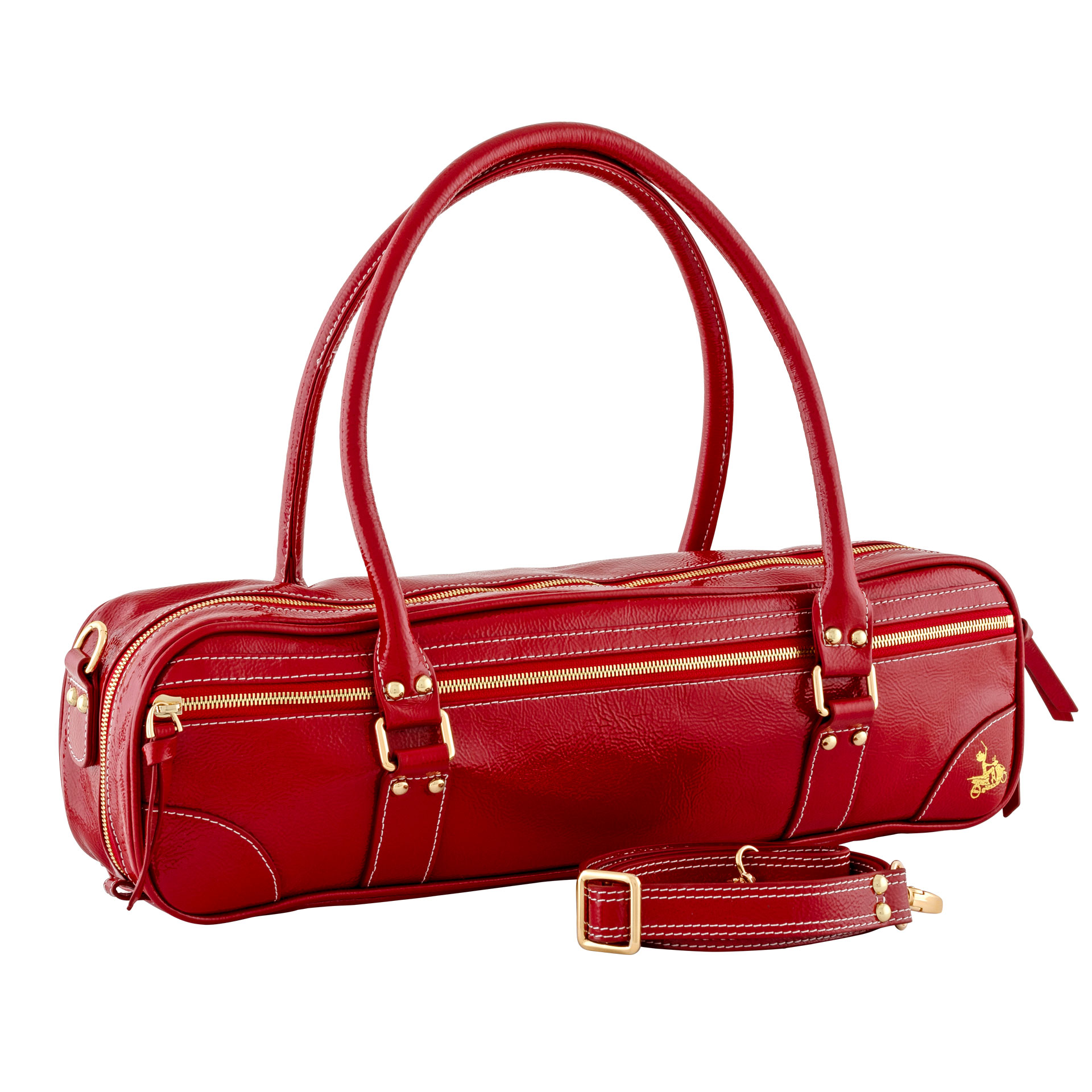 Fluterscooter Red patent leather Bag