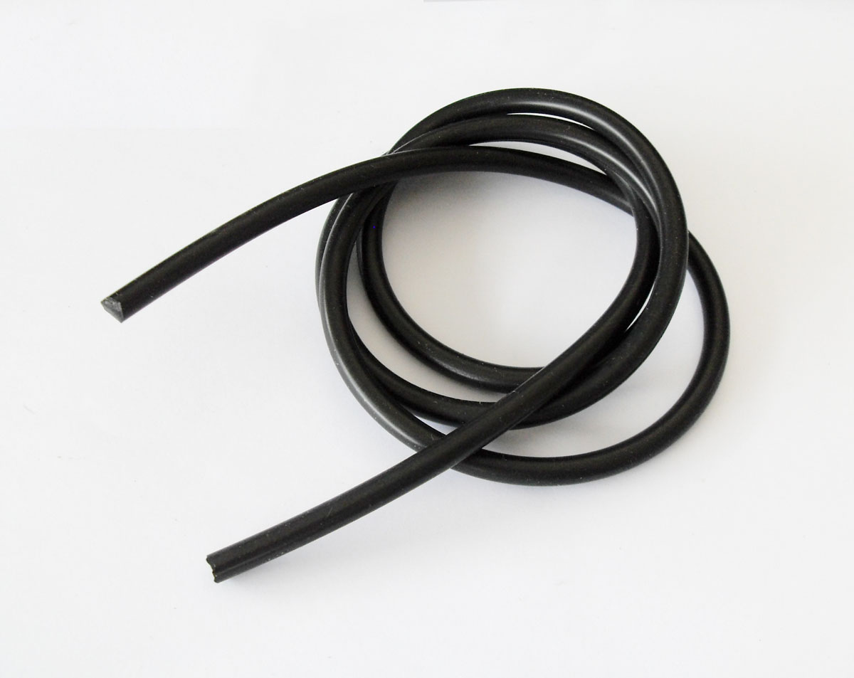 Ventilanschlaggummi Silikonschnur 5 mm schwarz 1 m