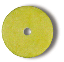 Flötenpolster gelb gelocht 17,0 mm