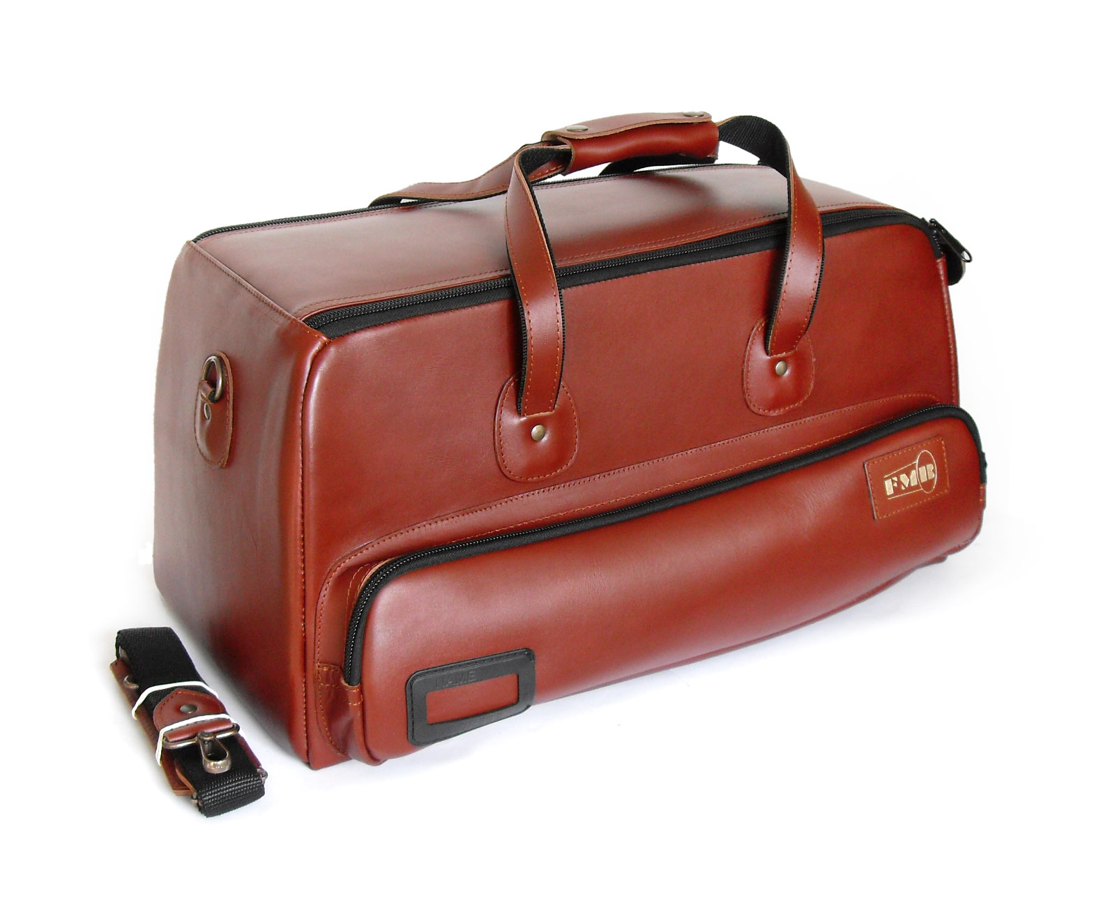 FMB-Bag-3-Trompeten-Leder-braun FMB-Bag 3 Trompeten Leder, braun