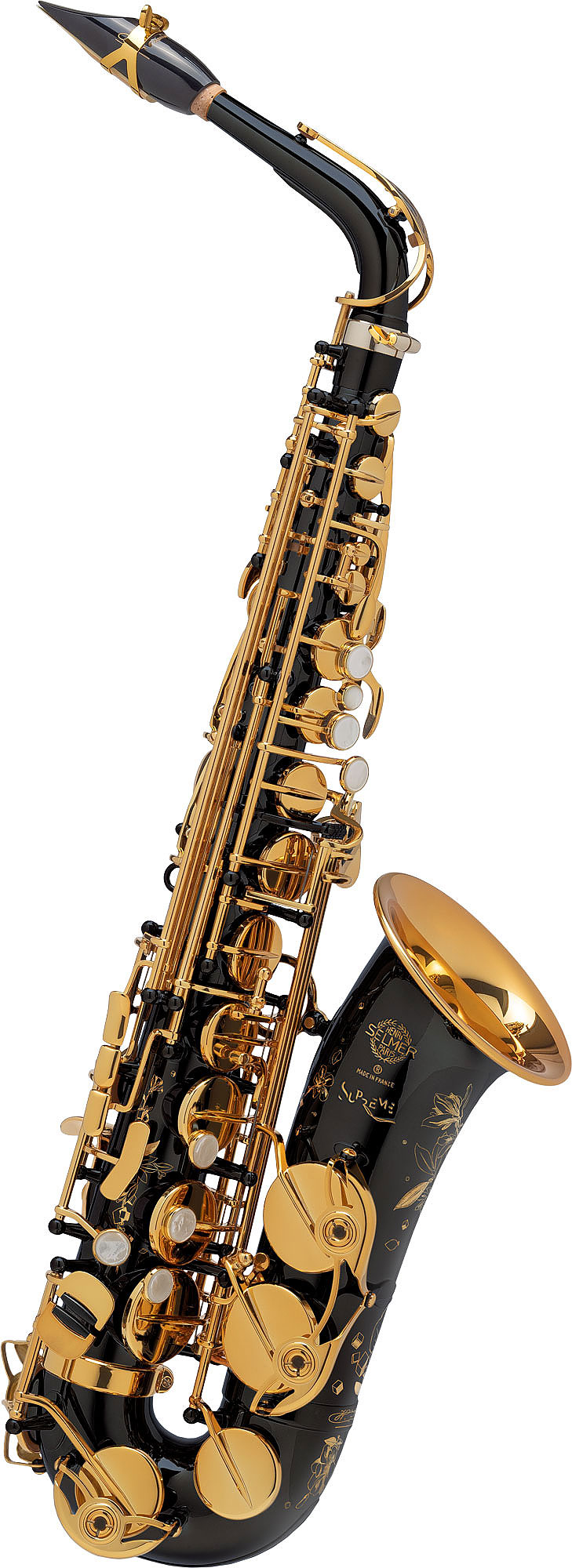 SELMER Altsaxophon SUPREME schwarz lackiert mit Gravur