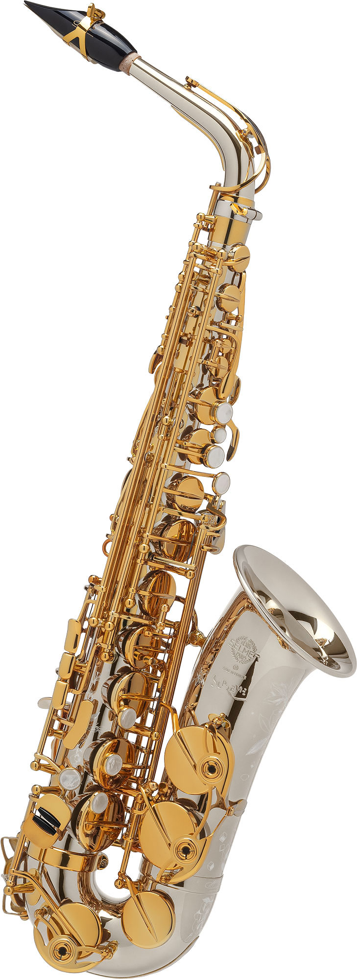SELMER-Altsaxophon-SUPREME-massiv-Silber-mit-Gravur SELMER Altsaxophon SUPREME massiv Silber mit Gravur