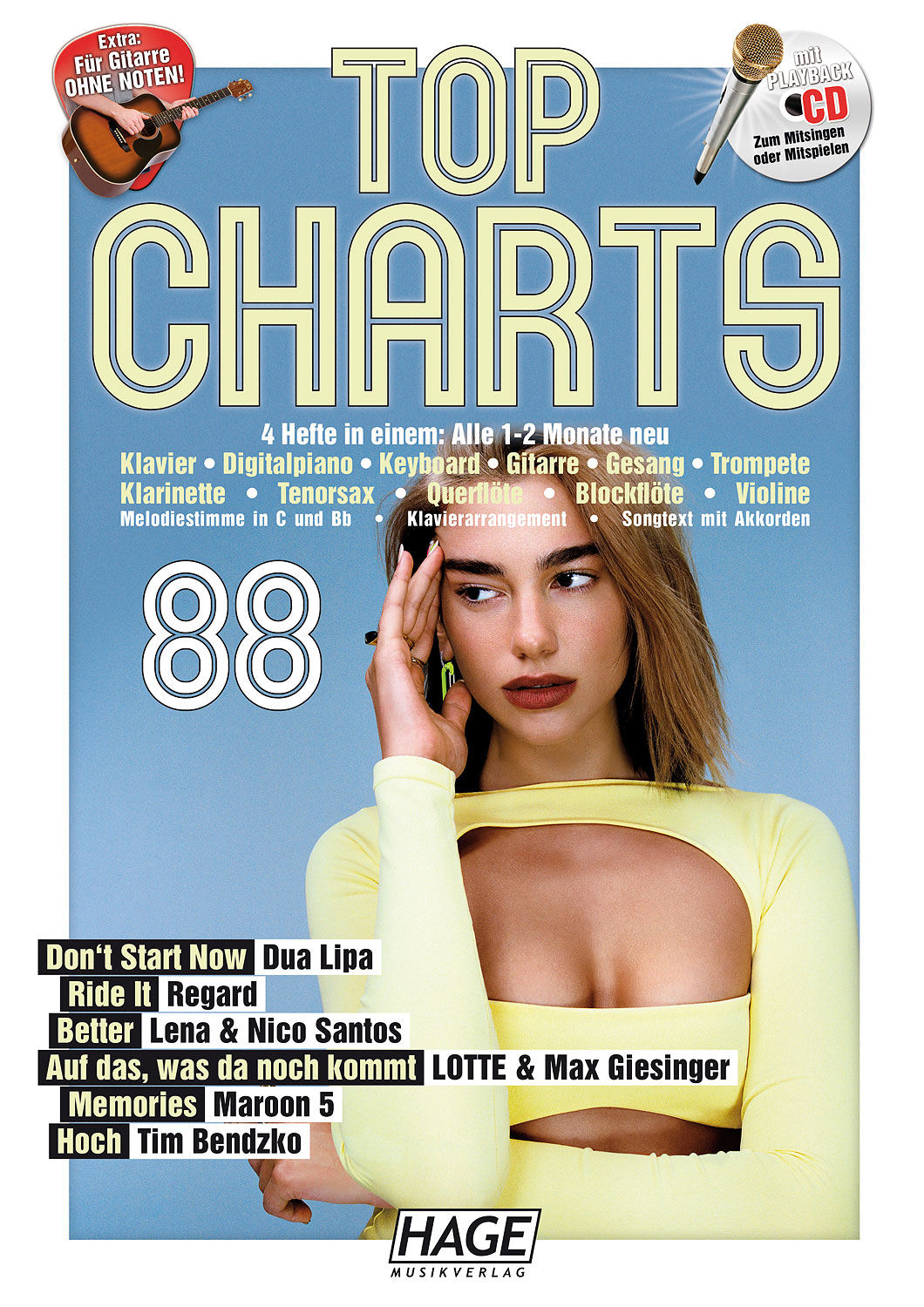 Top-Charts-88-Songbook-Playback-CD Top Charts 88, Songbook+Playback CD