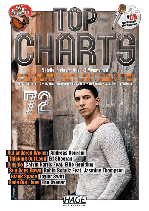 top-charts-72_z1 Top Charts 72, Songbook+Playback CD