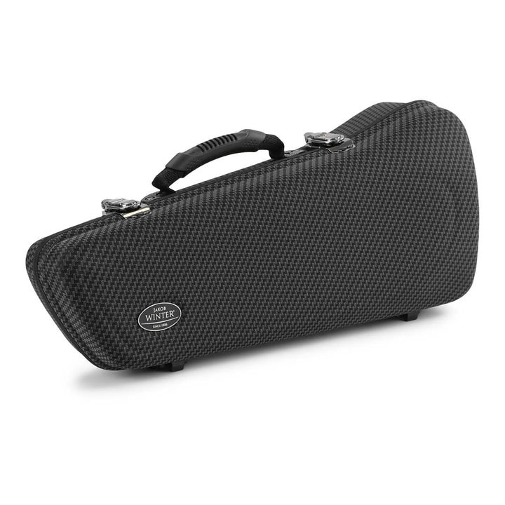 JAKOB WINTER case JW51070CAB Trumpet -Green Line-, black, -Carbon Design-