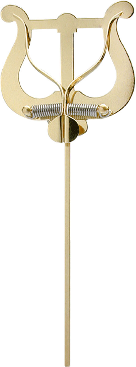 Marschgabel Lyra groß, 2 Drücker Messing Länge: 25 cm