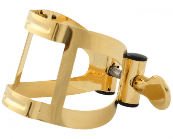 VANDOREN-ligature -M/O for Bb-clarinet (bohemian system), gold-plated, with protective cap