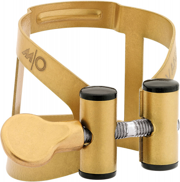 VANDOREN-M/O ligature for soprano-saxophone, aged-gold look, with protective cap