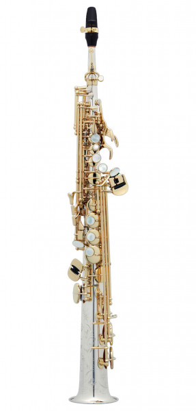 SELMER-Sopransaxophon SA-80III massiv Silber