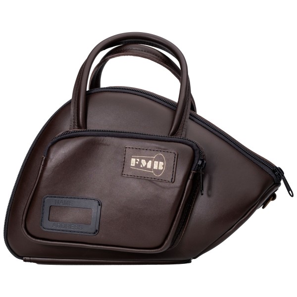 FMB-Jagdhorntasche Fürst-Plesshorn -de Luxe- Leder Antik braun