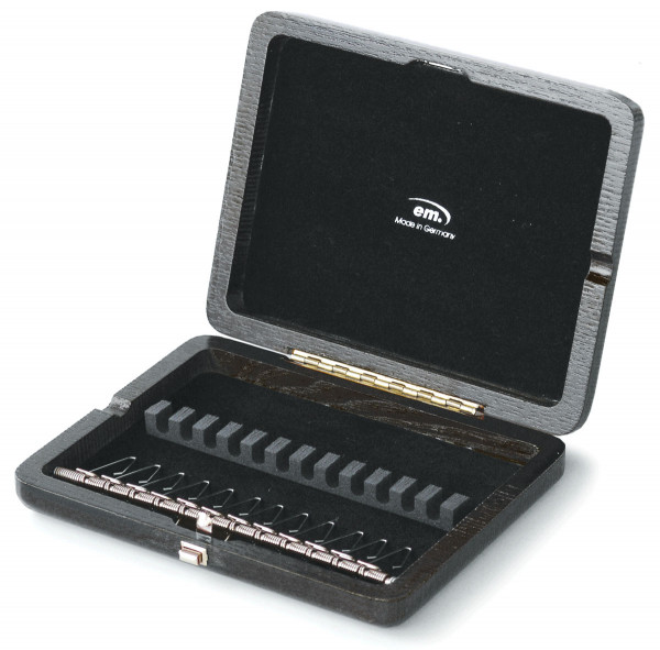 aS-Blattetui Samt gef. Oboe, 12 Rohre, schwarz