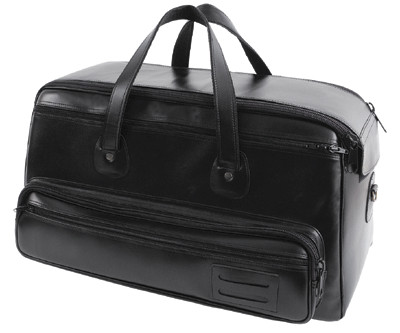 FMB-Bag mit Seitentasche 2 Trompeten Leder, schwar