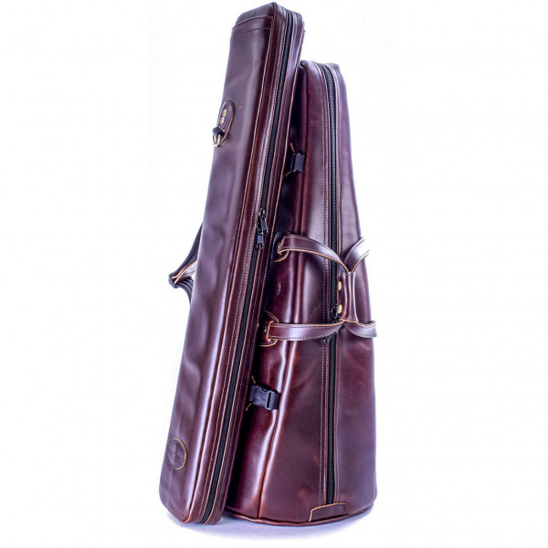 GLENN CRONKHITE Trombone Travel Case BTBO+2B, Leder braun