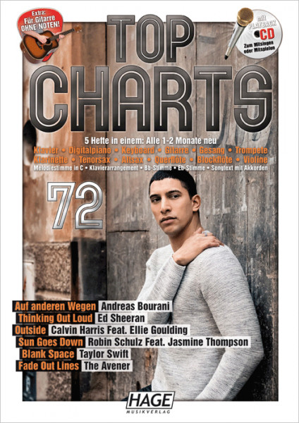 Top Charts 72, Songbook+Playback CD