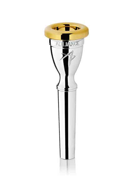 ALLIANCE-Trumpetmouthpiece 8 Standard, goldpl. rim