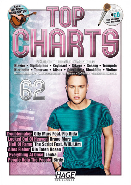 Top Charts 62, Songbook+Playback CD