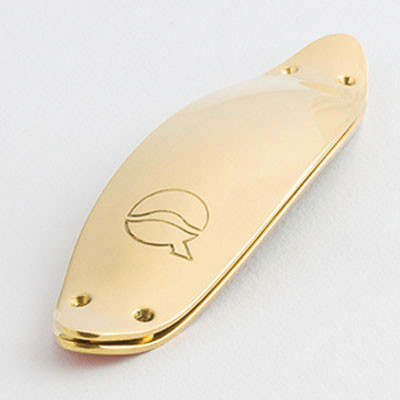 LeFreque -Soundbrücke - Fine silver / gold plated yellow 106 mm