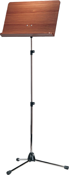 K&M orchestra music stand 118/4 nickel stand/ walnut wooden desk