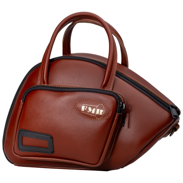 FMB-Jagdhorntasche Fürst-Plesshorn -de Luxe- Leder braun