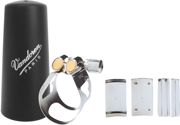 VANDOREN-Optimum - ligature for Eb-clarinet, silver-plated, with plastic cap