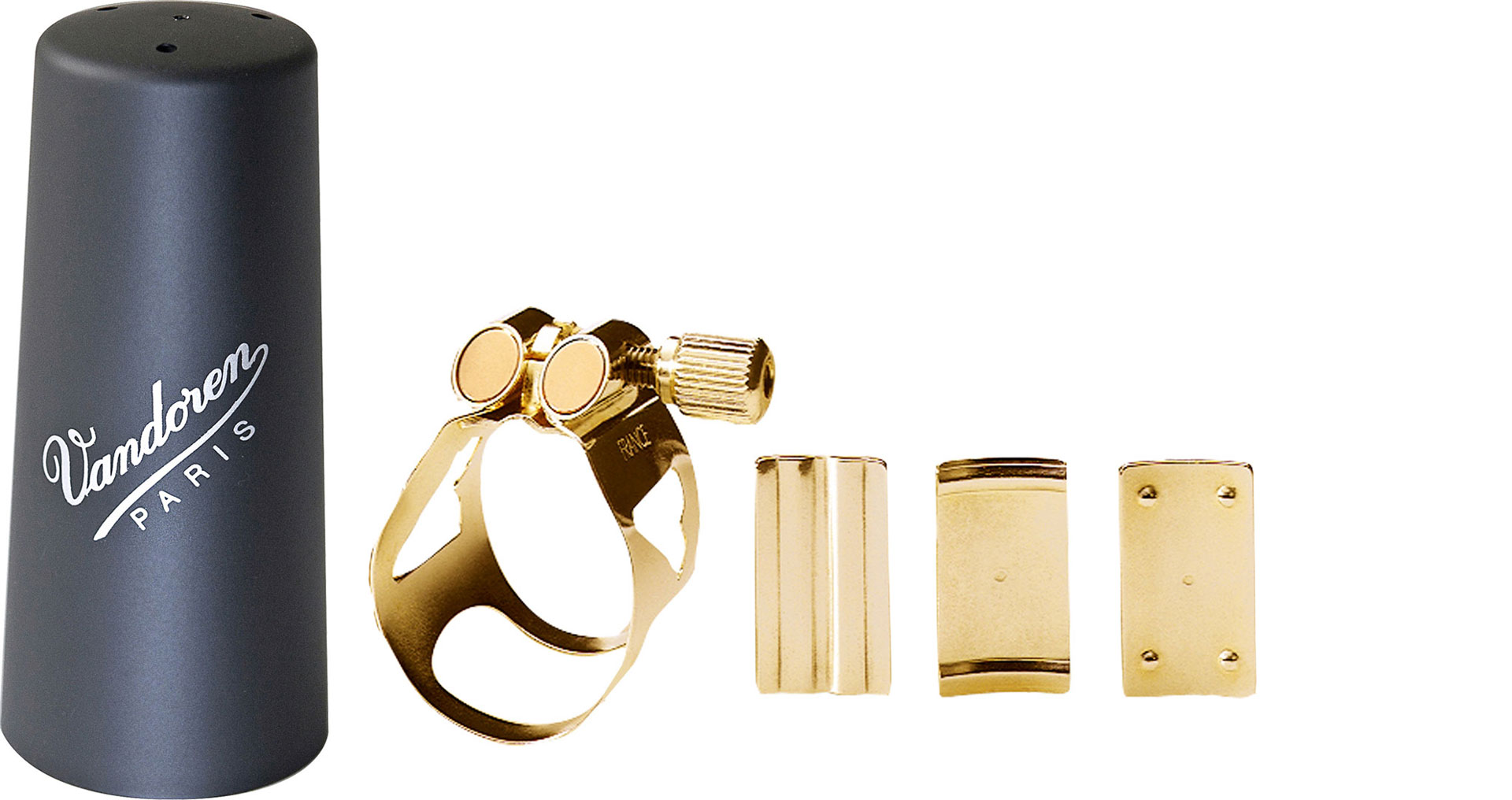 VANDORENOptimum ligature for altosaxophone, goldplated, with plastic cap Alto Saxophones