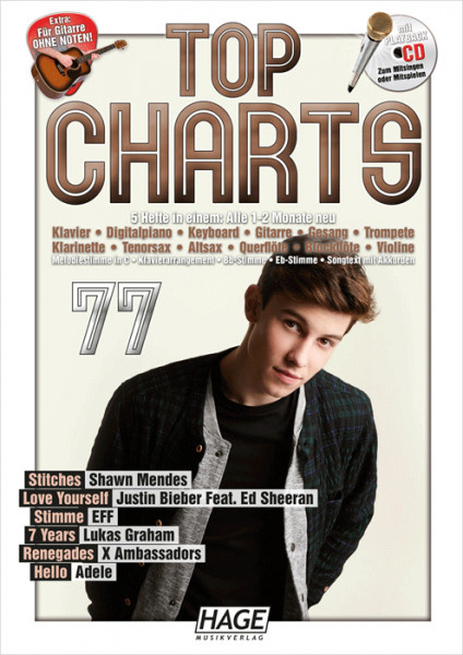 Top Charts 77, Songbook+Playback CD