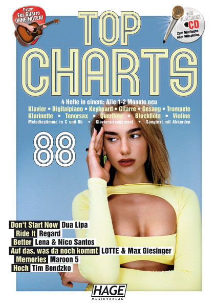 Top Charts 88, Songbook+Playback CD