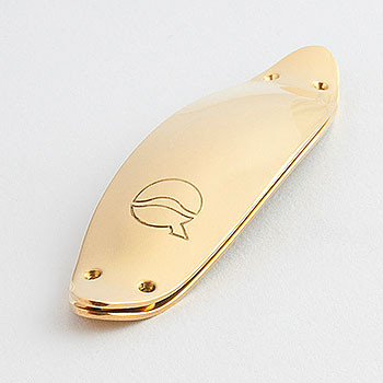 LeFreque -Soundbrücke - Fine silver / gold plated yellow 76 mm