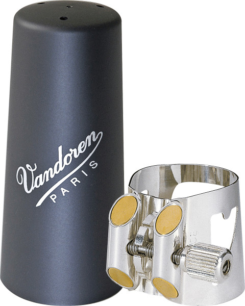 VANDOREN-Optimum - ligature for Bb-clarinet(German), silver-plated, with plastic cap