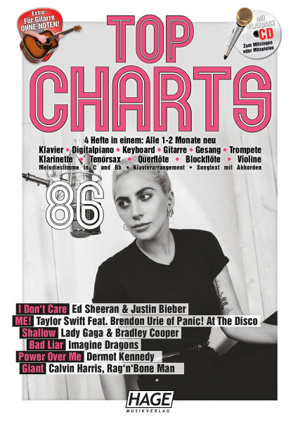 Top Charts 86, Songbook+Playback CD