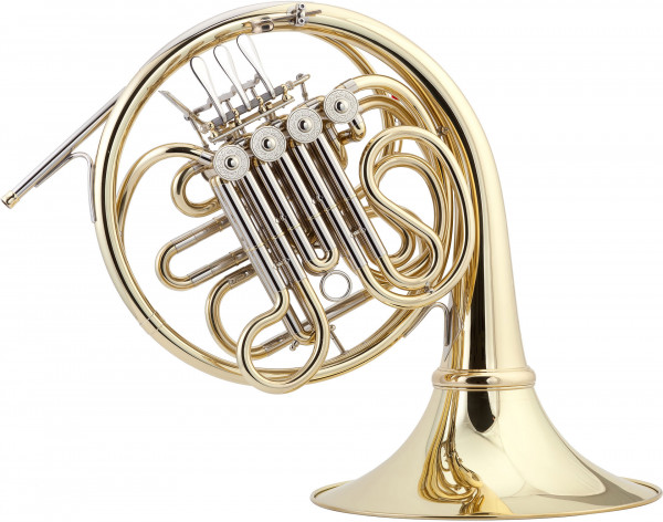 LIDL- Bb/F-FRENCH-HORN LHR 860 -PHILHARMONIC-, yellow-brass, removable bell