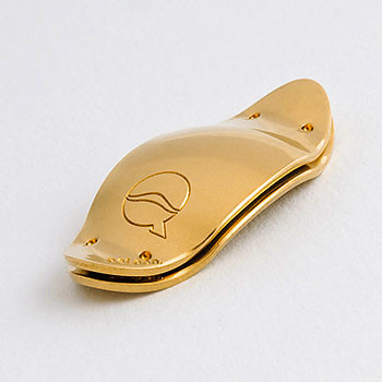 LeFreque -Sound Bridge - Fine silver / gold plated yellow 33 mm.