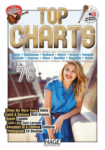 Top Charts 76, Songbook+Playback CD