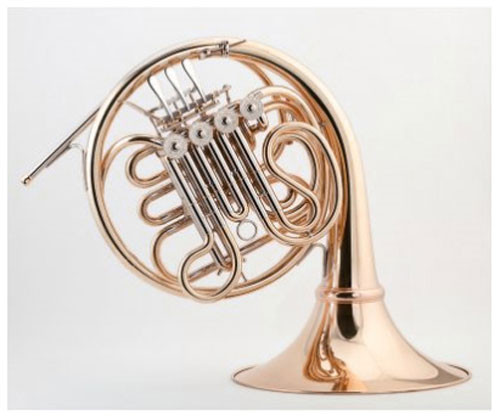 LIDL- Bb/F-FRENCH-HORN LHR 860GD -PHILHARMONIC-, gold-brass, removable bell